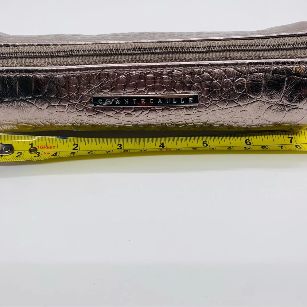 NWOT Chantecaille Cosmetic Travel Bag Pewter